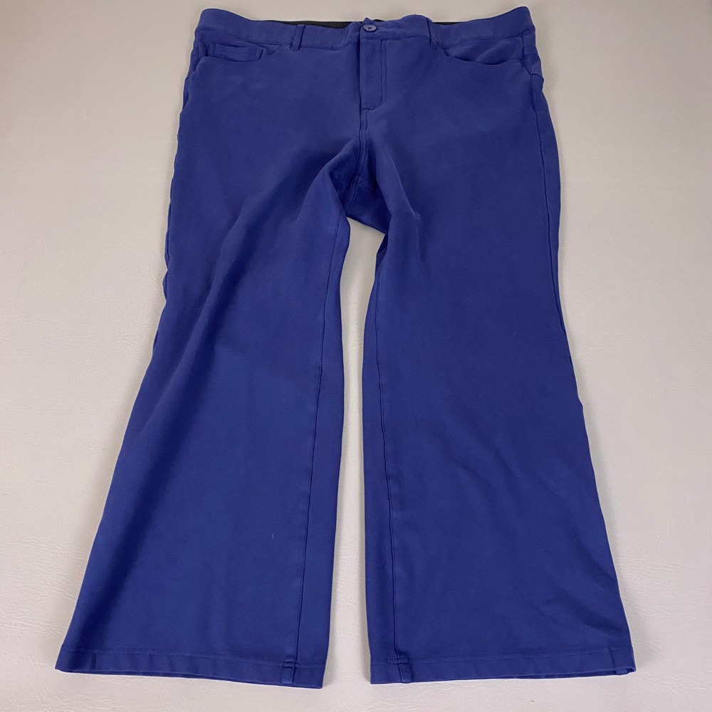 Studio by Torrid Bombshell Boot Pants Women's Size 22R Royal Blue Ponte *Flaw